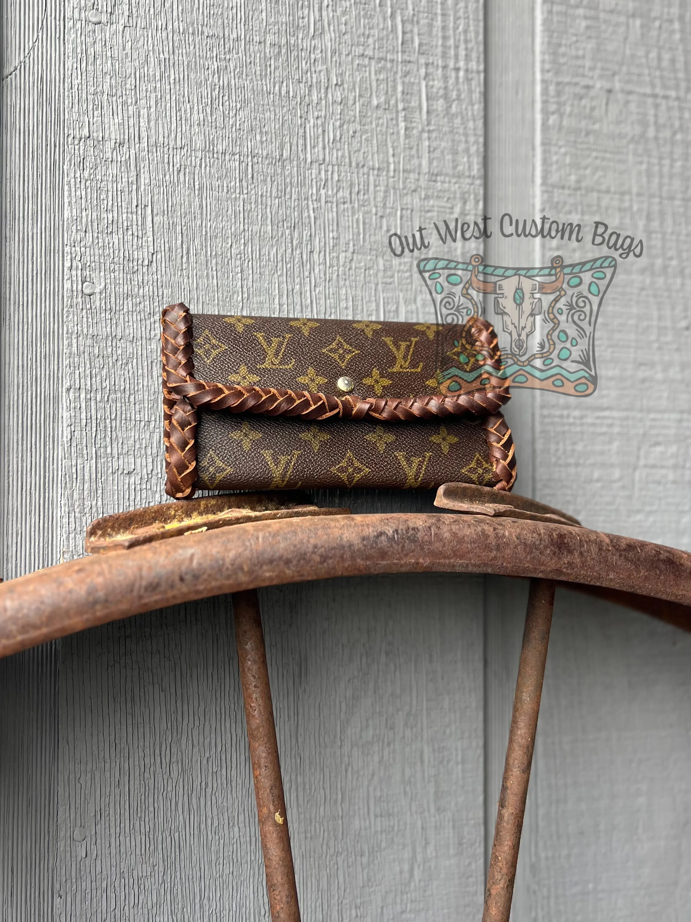 RTS Out West Leather Braided Revamped International Wallet