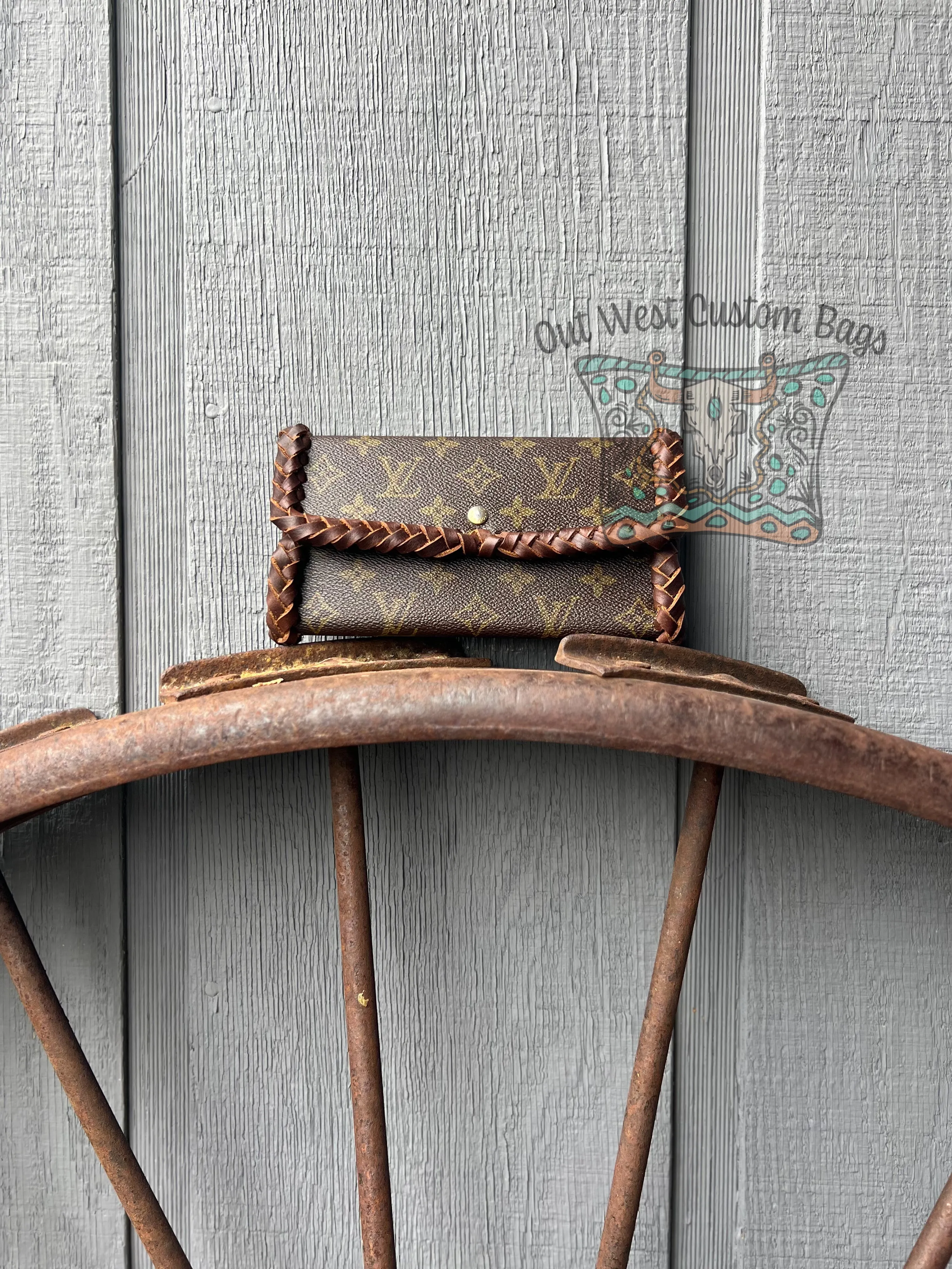 RTS Out West Leather Braided Revamped International Wallet