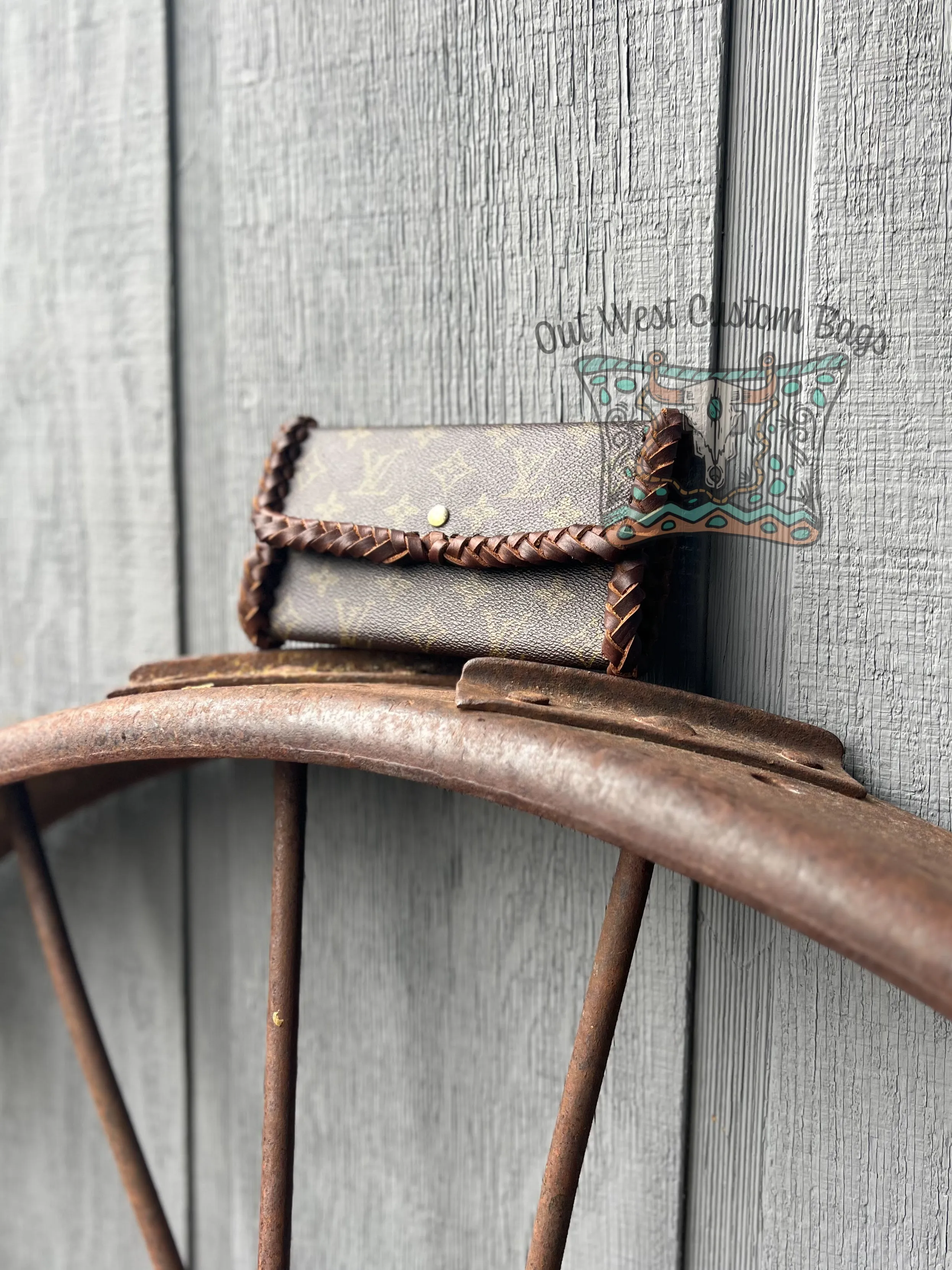 RTS Out West Leather Braided Revamped International Wallet