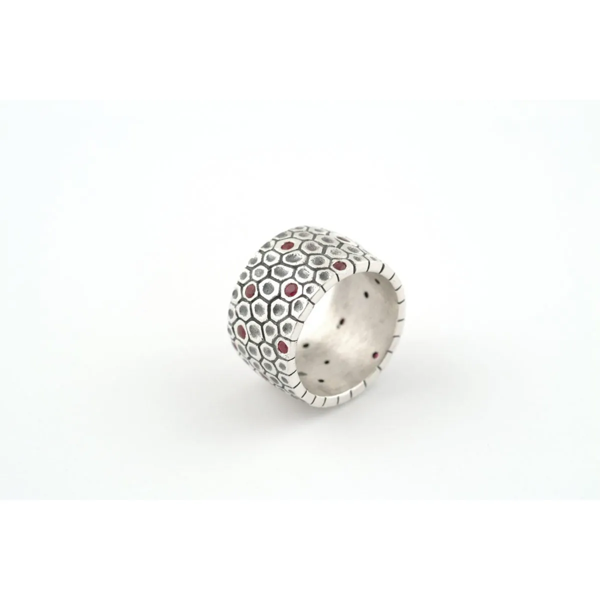 Ruby Honeycomb Ring