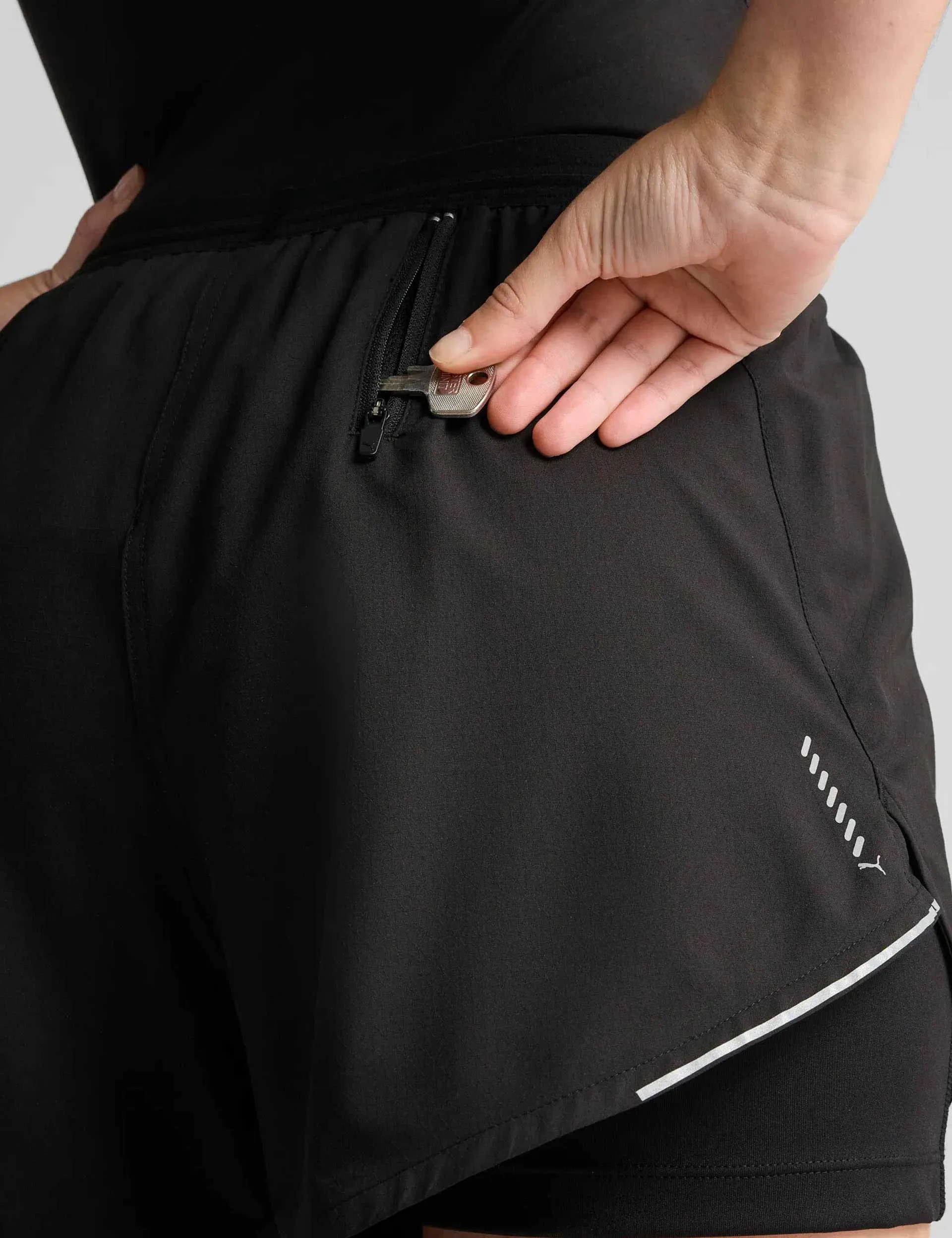 Run Ultraweave 2-in-1 4" Shorts - Black