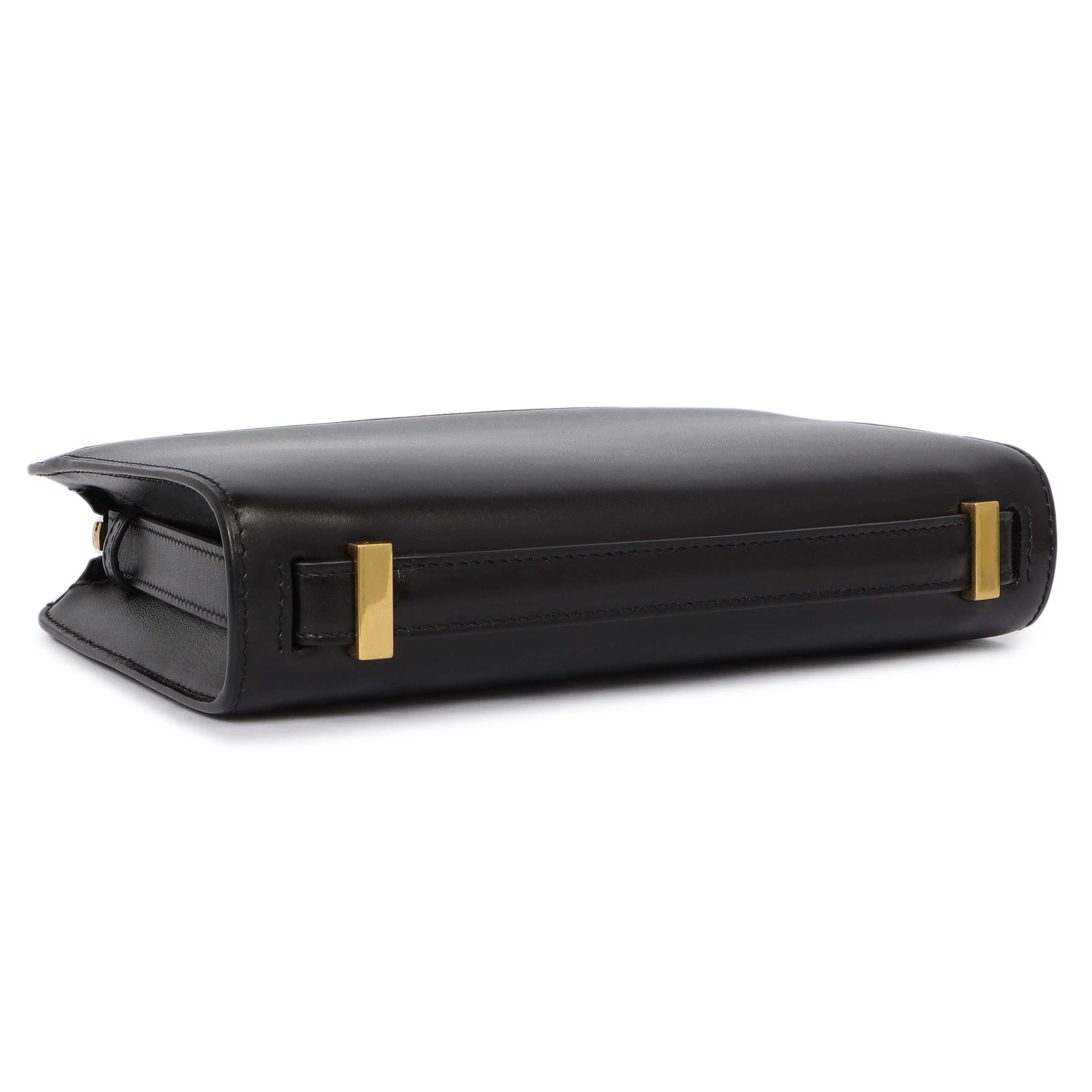Saint Laurent Black Calfskin Reverse Satchel