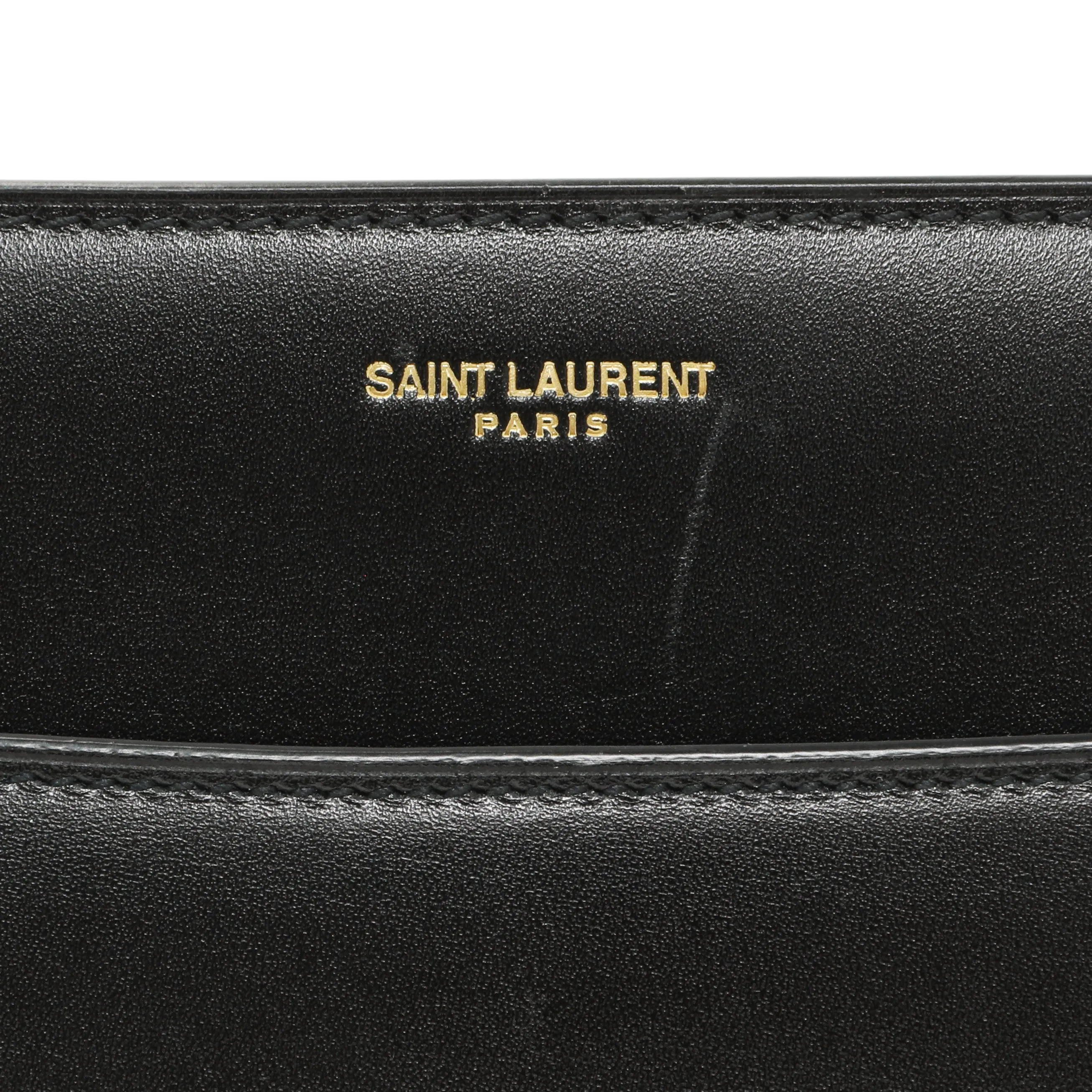 Saint Laurent Black Calfskin Reverse Satchel