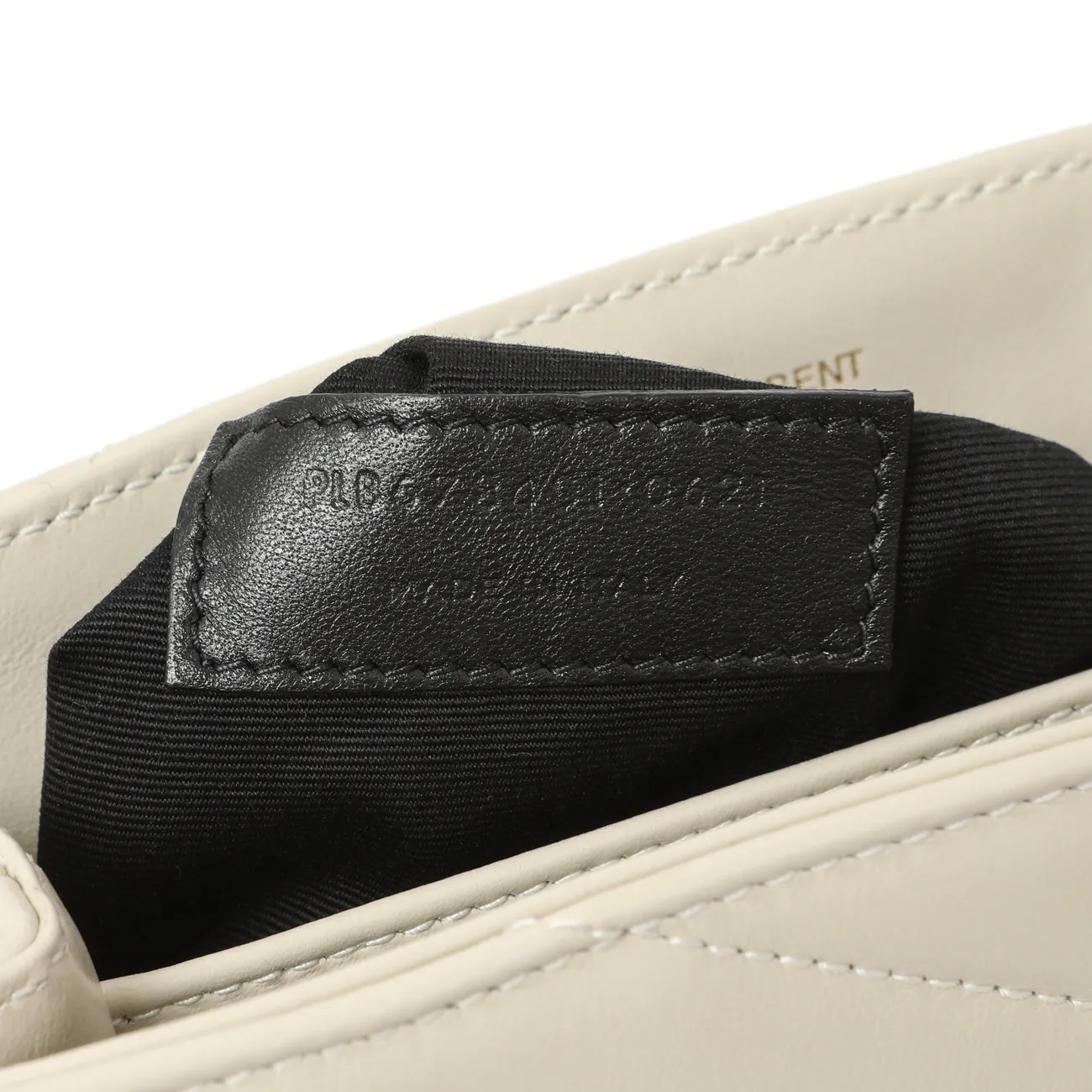 Saint Laurent Ivory Calfskin Monogram Toy Loulou Crossbody
