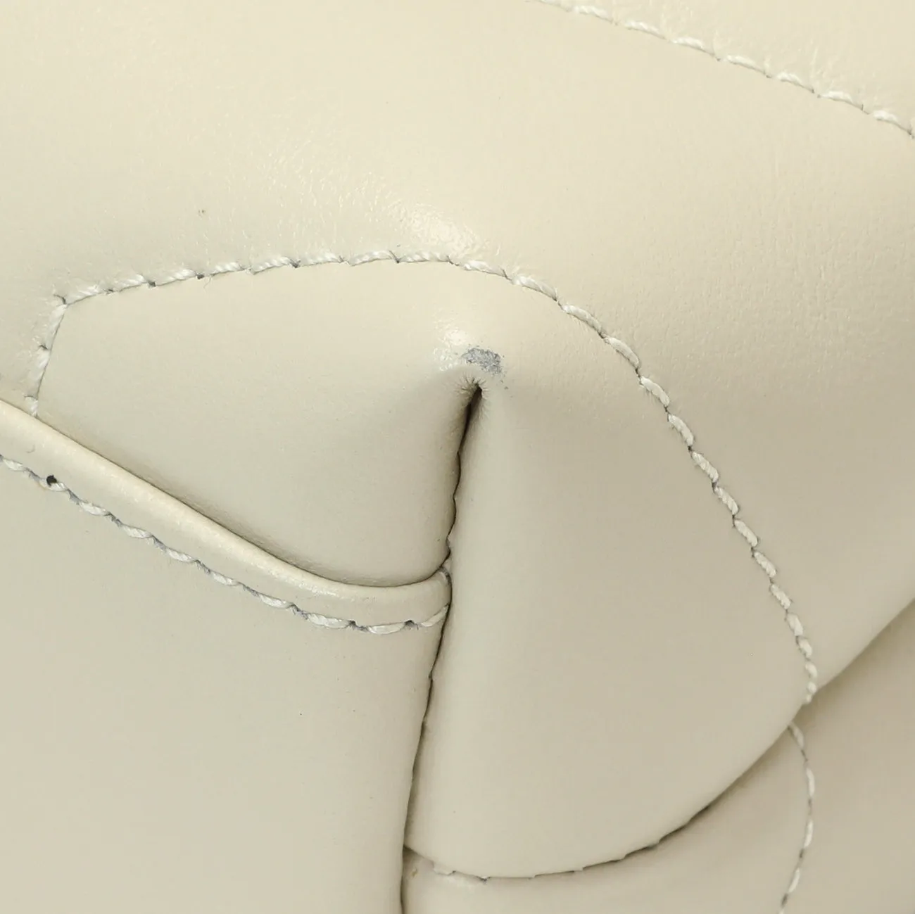Saint Laurent Ivory Calfskin Monogram Toy Loulou Crossbody