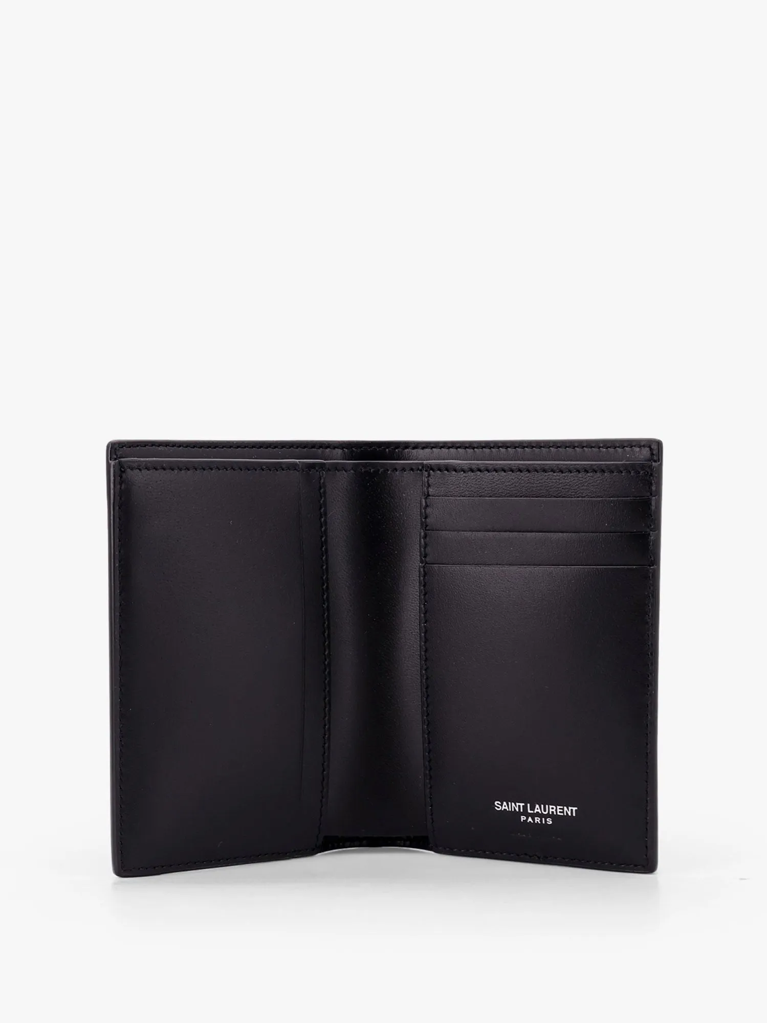 Saint Laurent Leather Wallet With Frontal Monogram