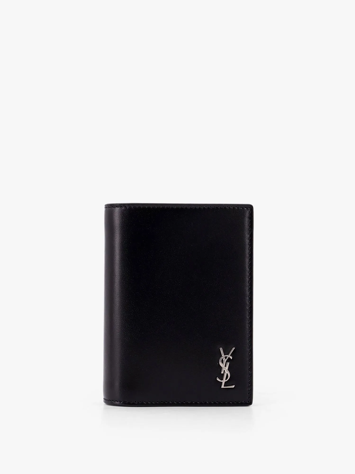 Saint Laurent Leather Wallet With Frontal Monogram