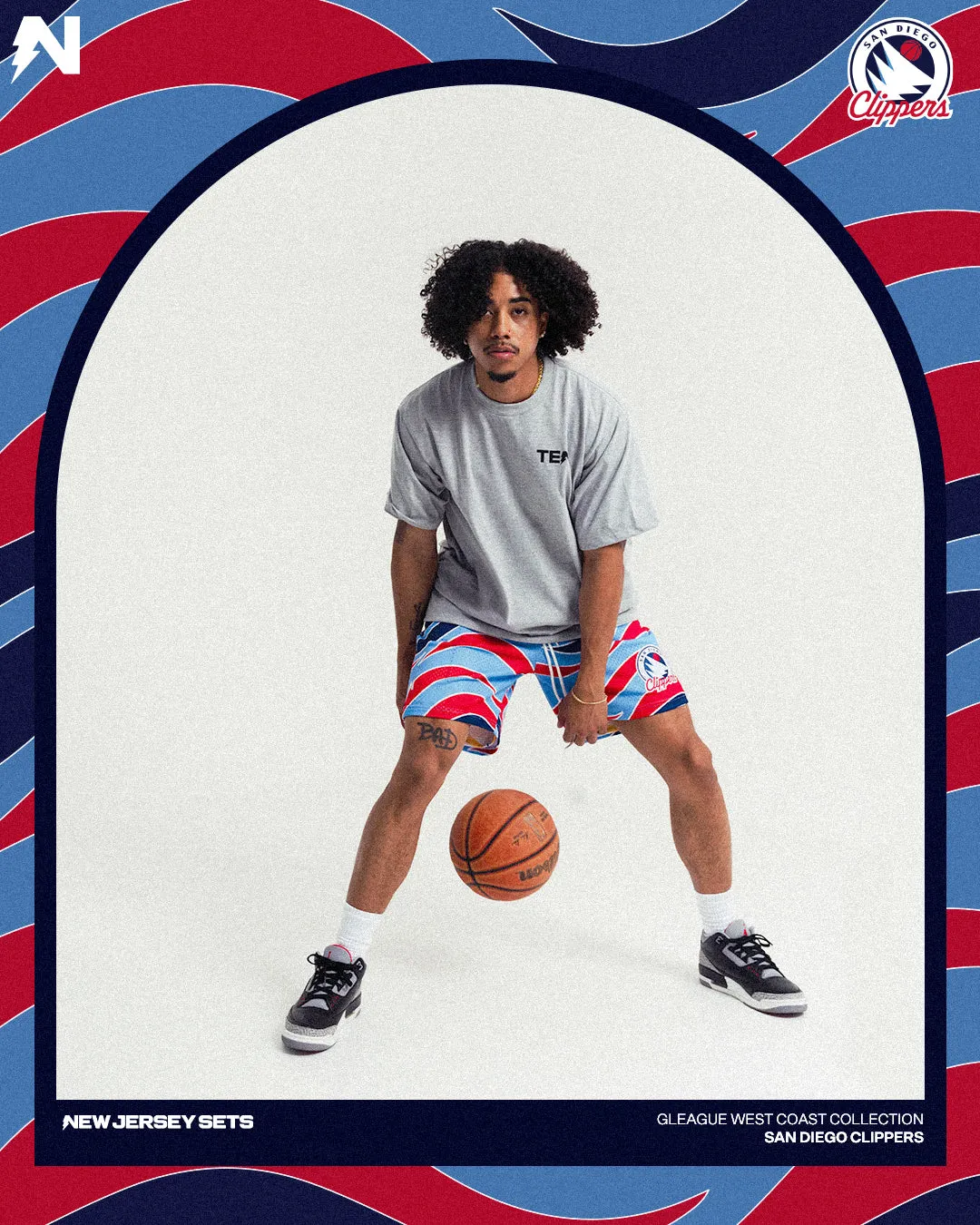San Diego Clippers x NJS Mesh Shorts