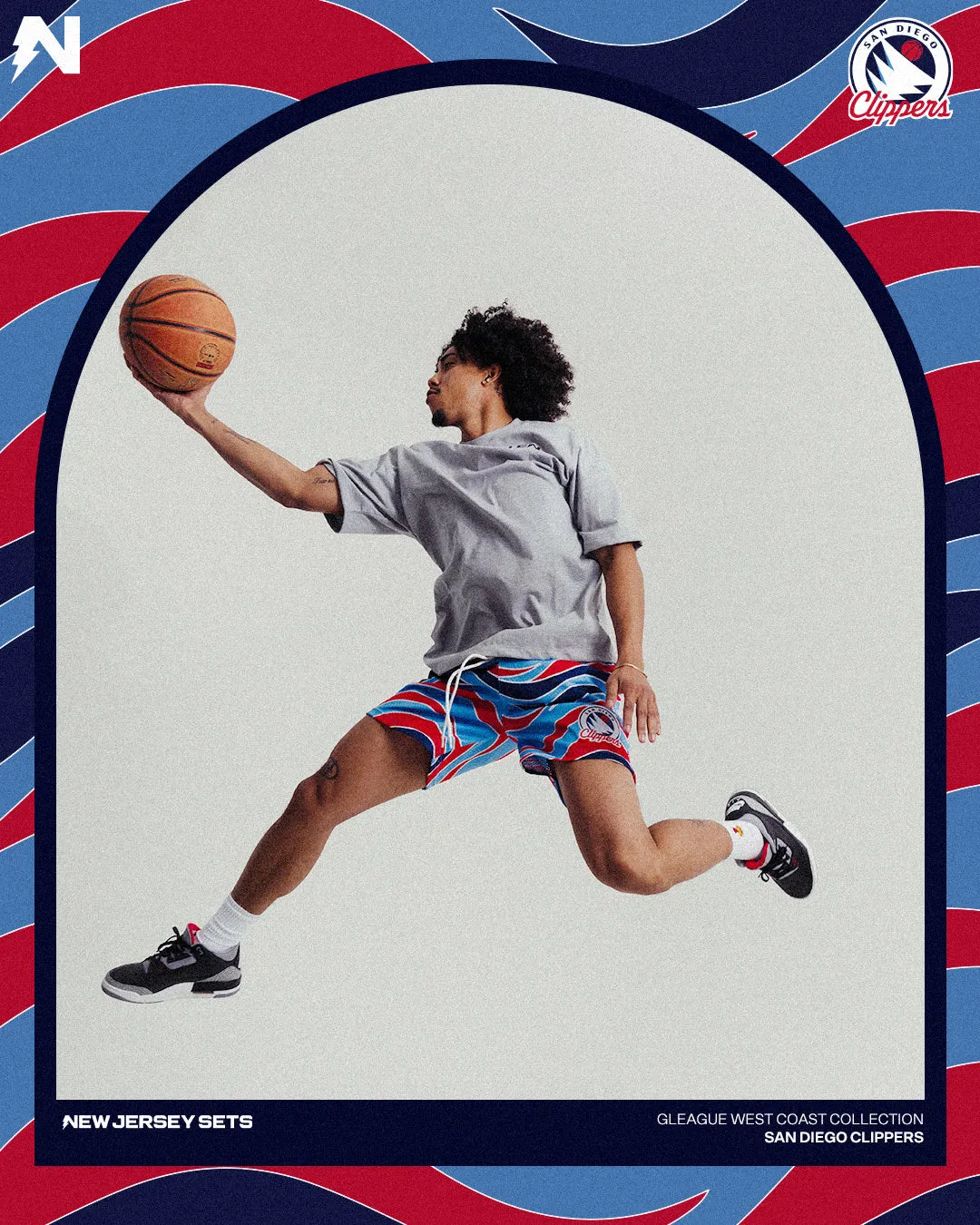 San Diego Clippers x NJS Mesh Shorts
