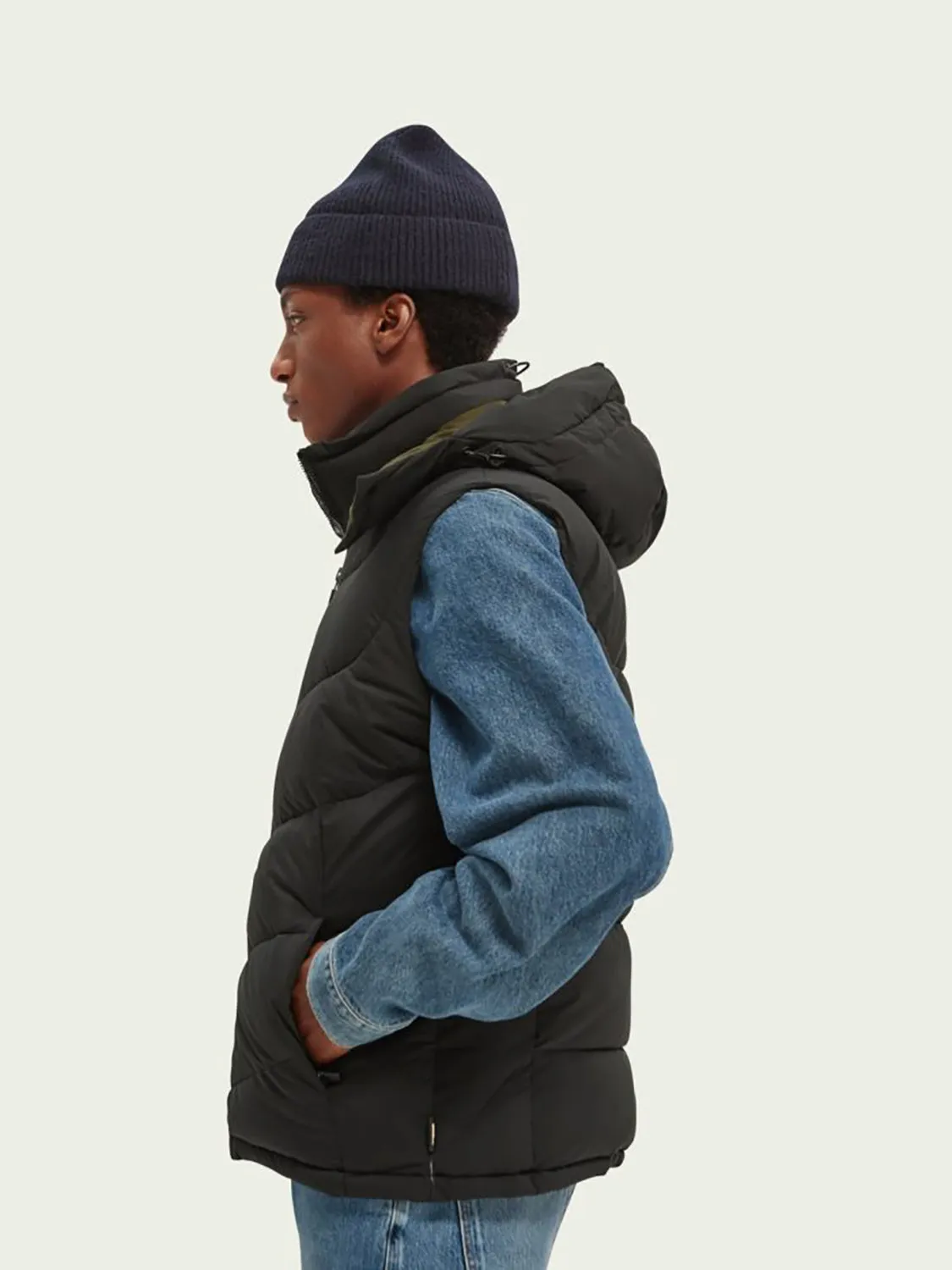 SAS QUILTED HOODED BODYWARMER