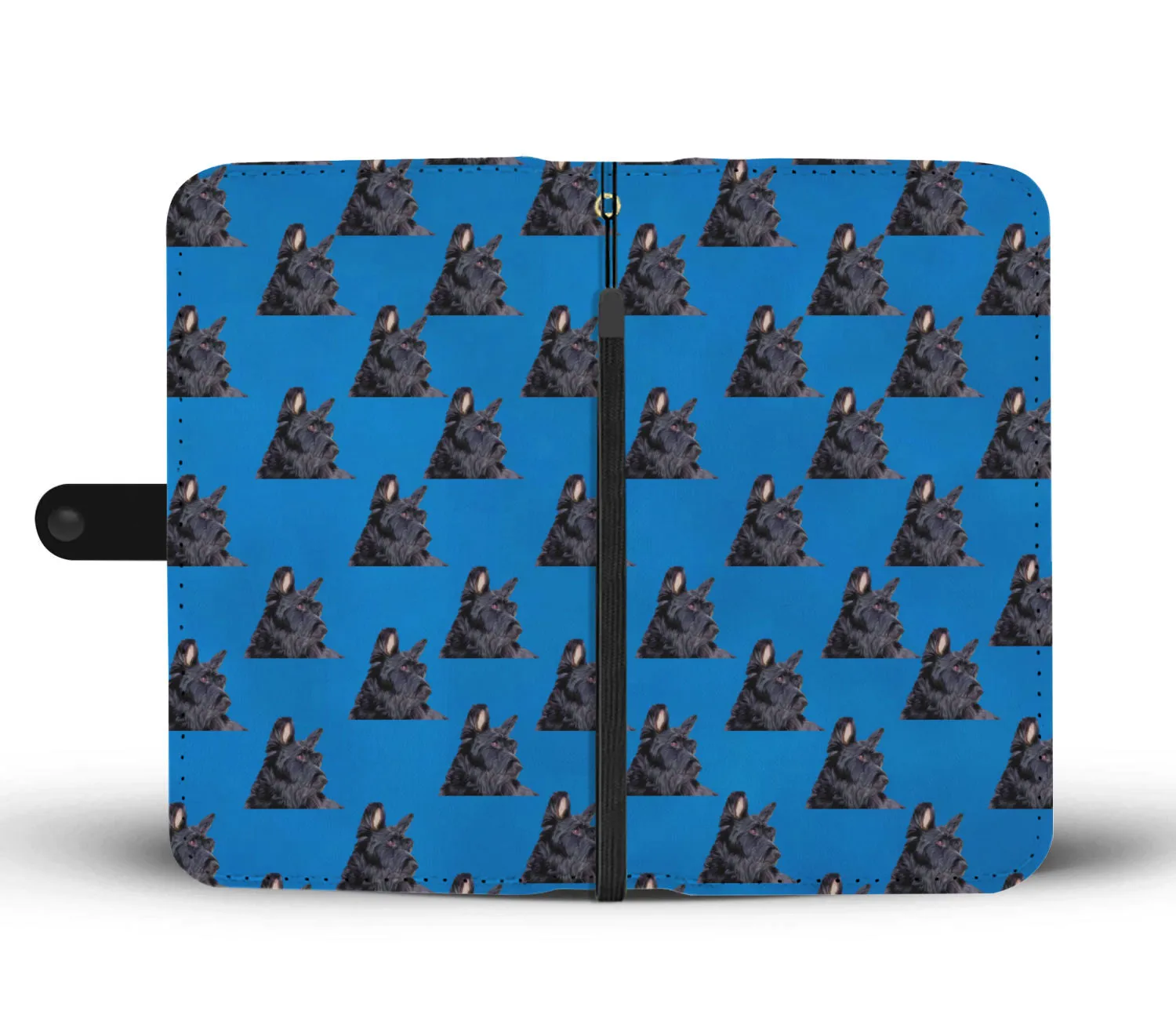 Scottish Terrier Phone Case Wallet - Black