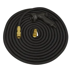 Sealey Ø17mm Expandable Garden Hose Black 15m Premium