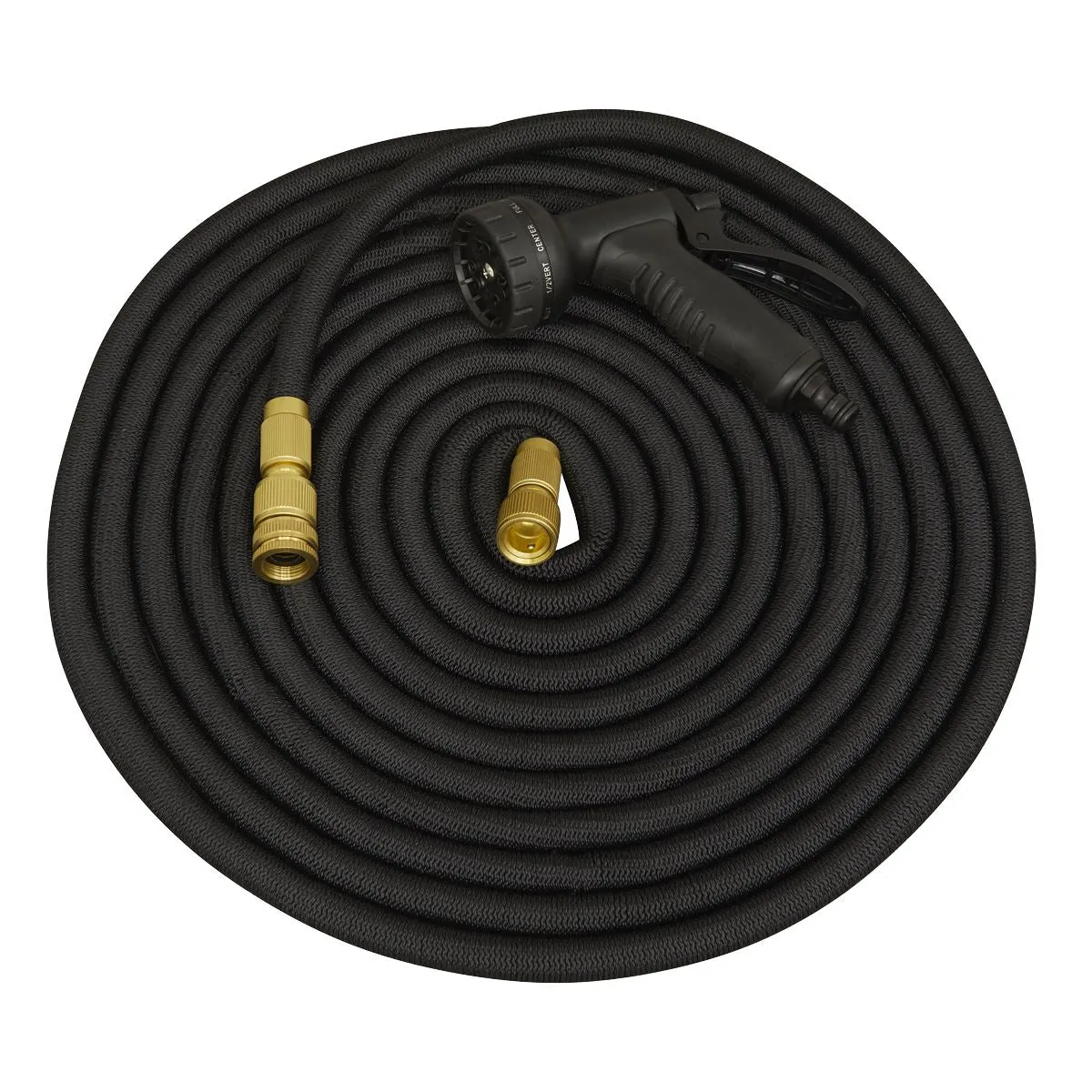 Sealey Ø17mm Expandable Garden Hose Black 15m Premium