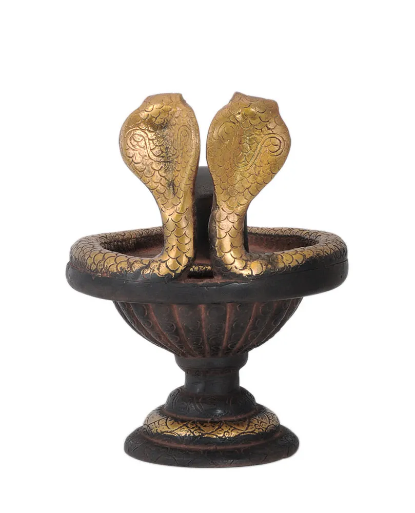 Shivalinga Protected by Divine Serpents 7.25"