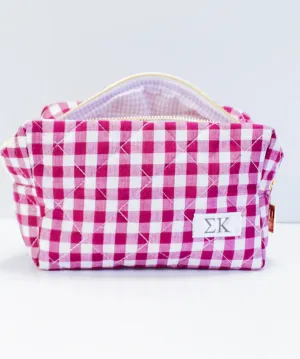 Sigma Kappa Gingham Makeup Bag
