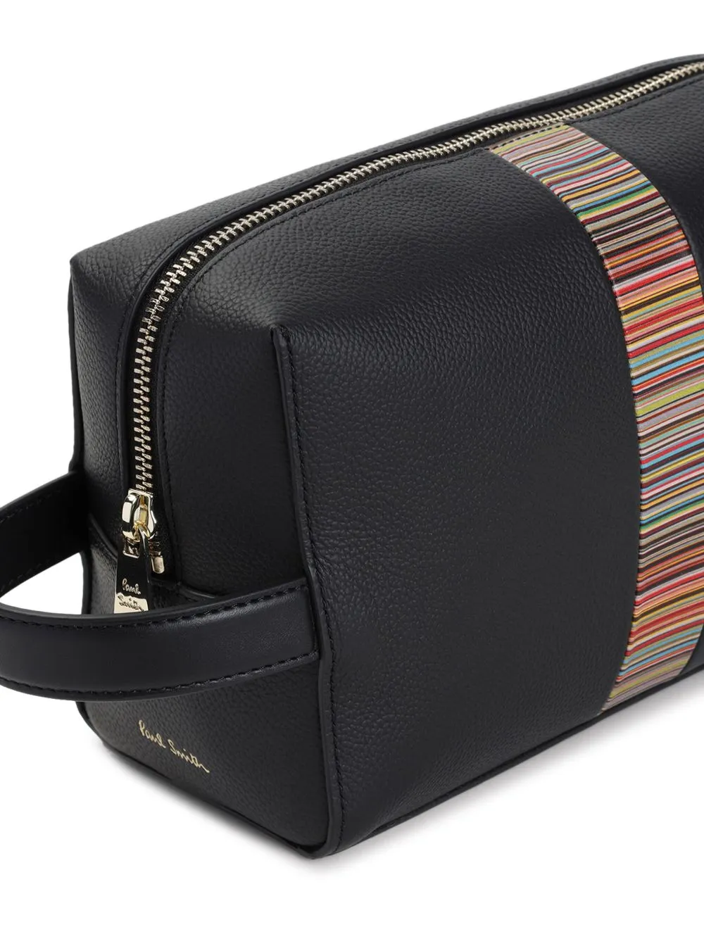 Signature stripe leather beauty-case