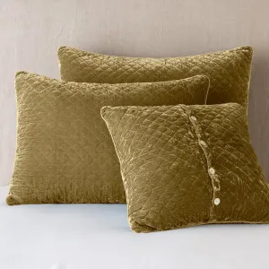Silk Velvet Quilted Euro Sham - Honeycomb