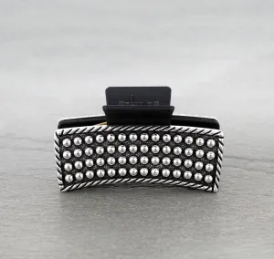 Silver Studded Hair Claw Clip