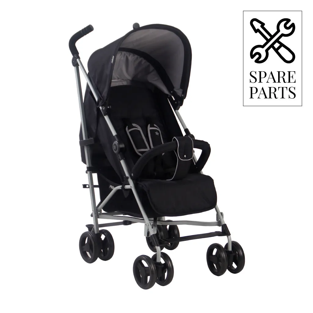 Spare Parts for MB02B - My Babiie Black Lightweight Stroller MB02 - Black Shoulder Pads (Pair)