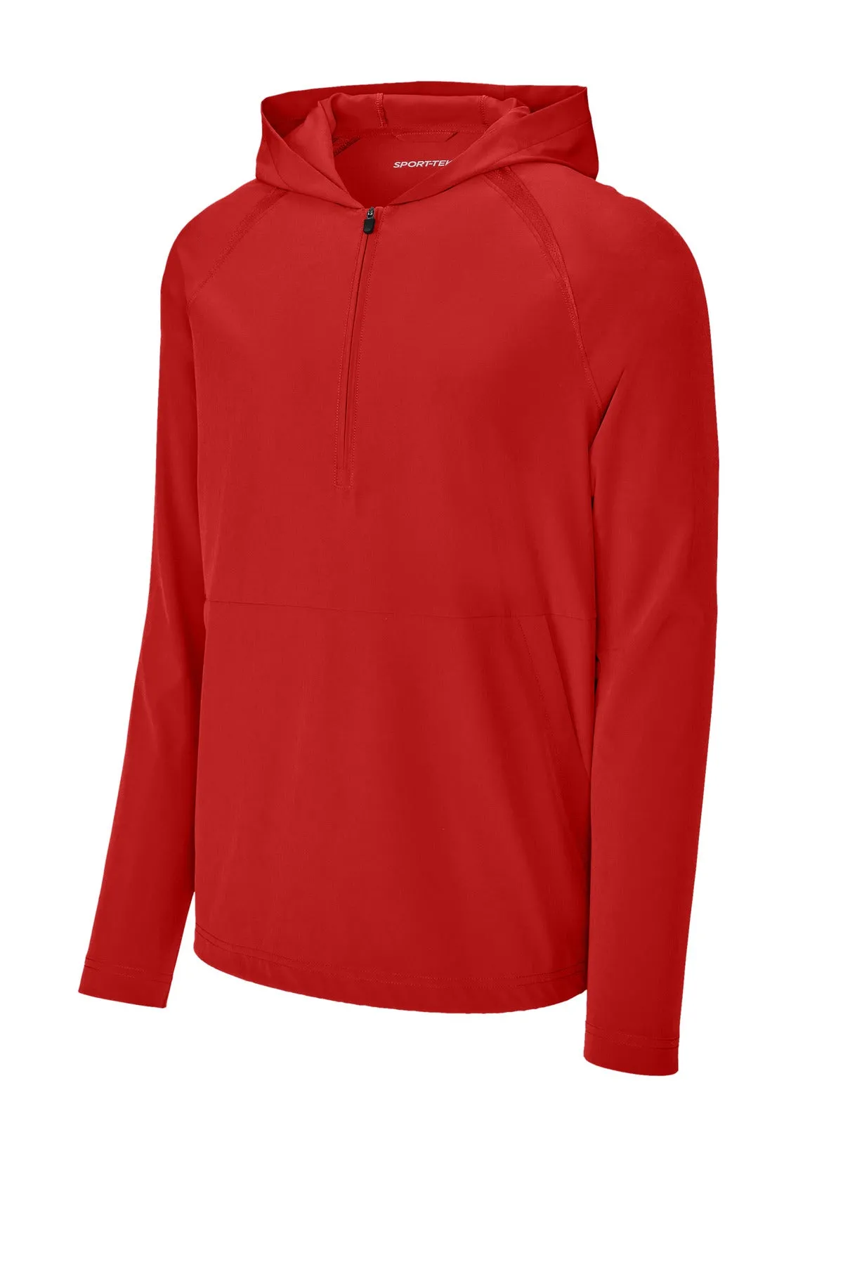 Sport-Tek Repeat 1/2-Zip Long Sleeve Hooded Jacket JST488 Deep Red