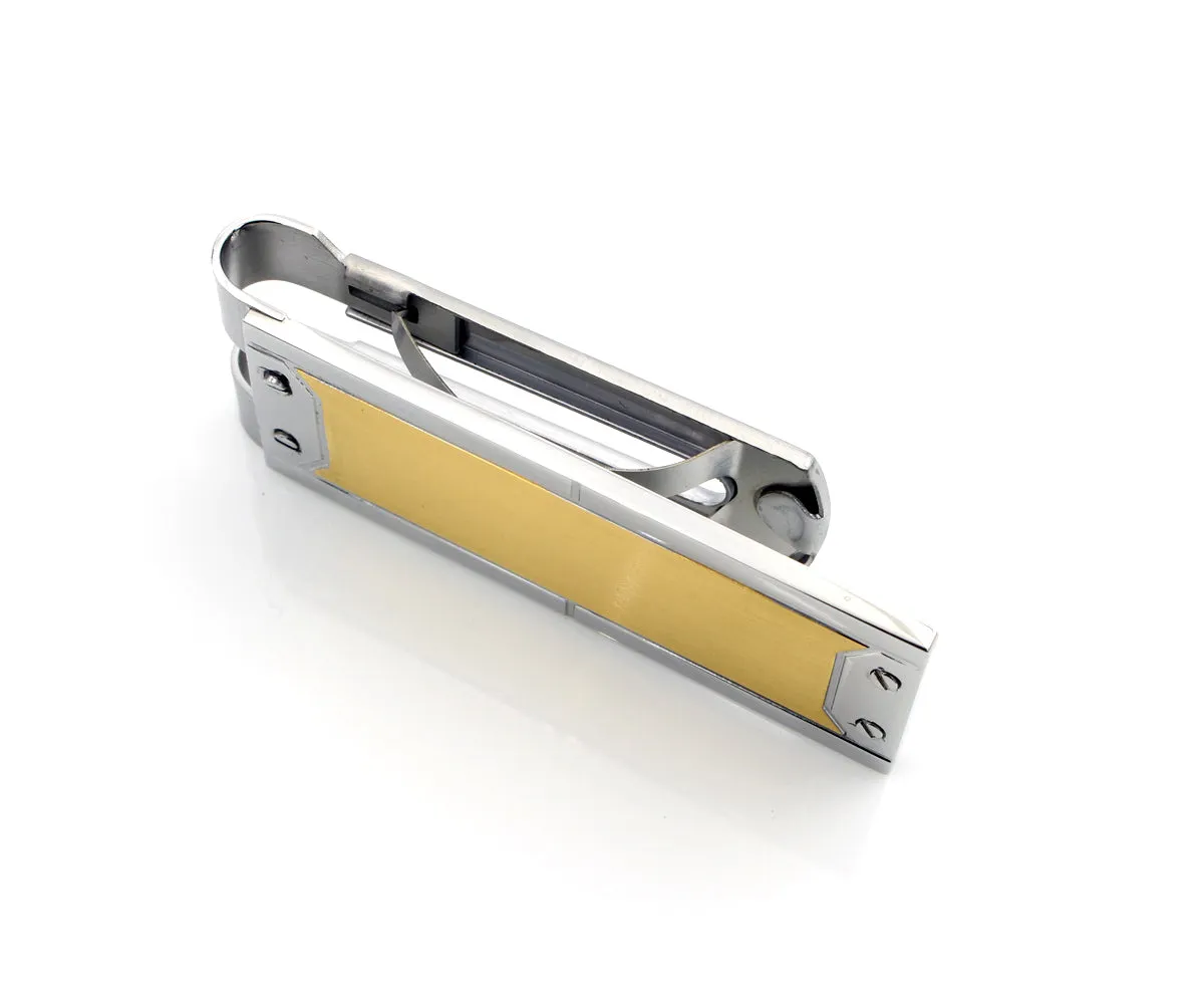 Stainless Steel and Gold Plated Money Clip