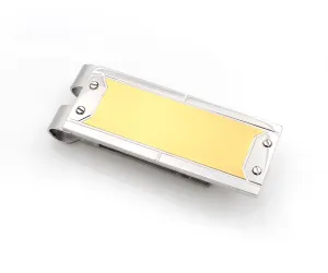 Stainless Steel and Gold Plated Money Clip