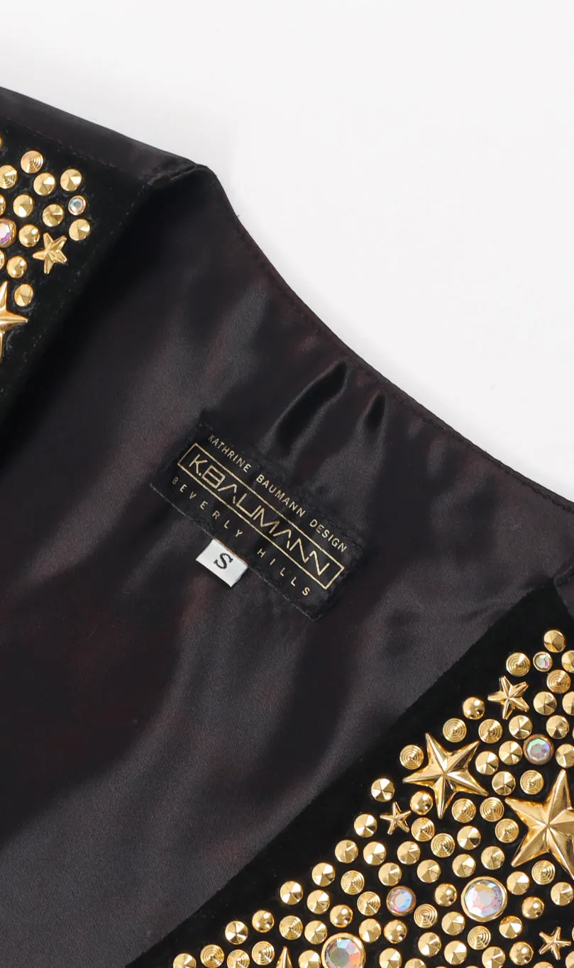 Star Studded Leather Vest