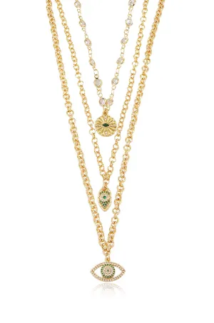 Stay Protected Crystal Necklace Set