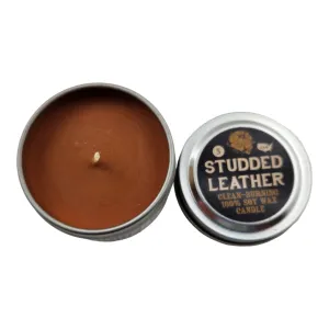 Studded Leather Soy Candle