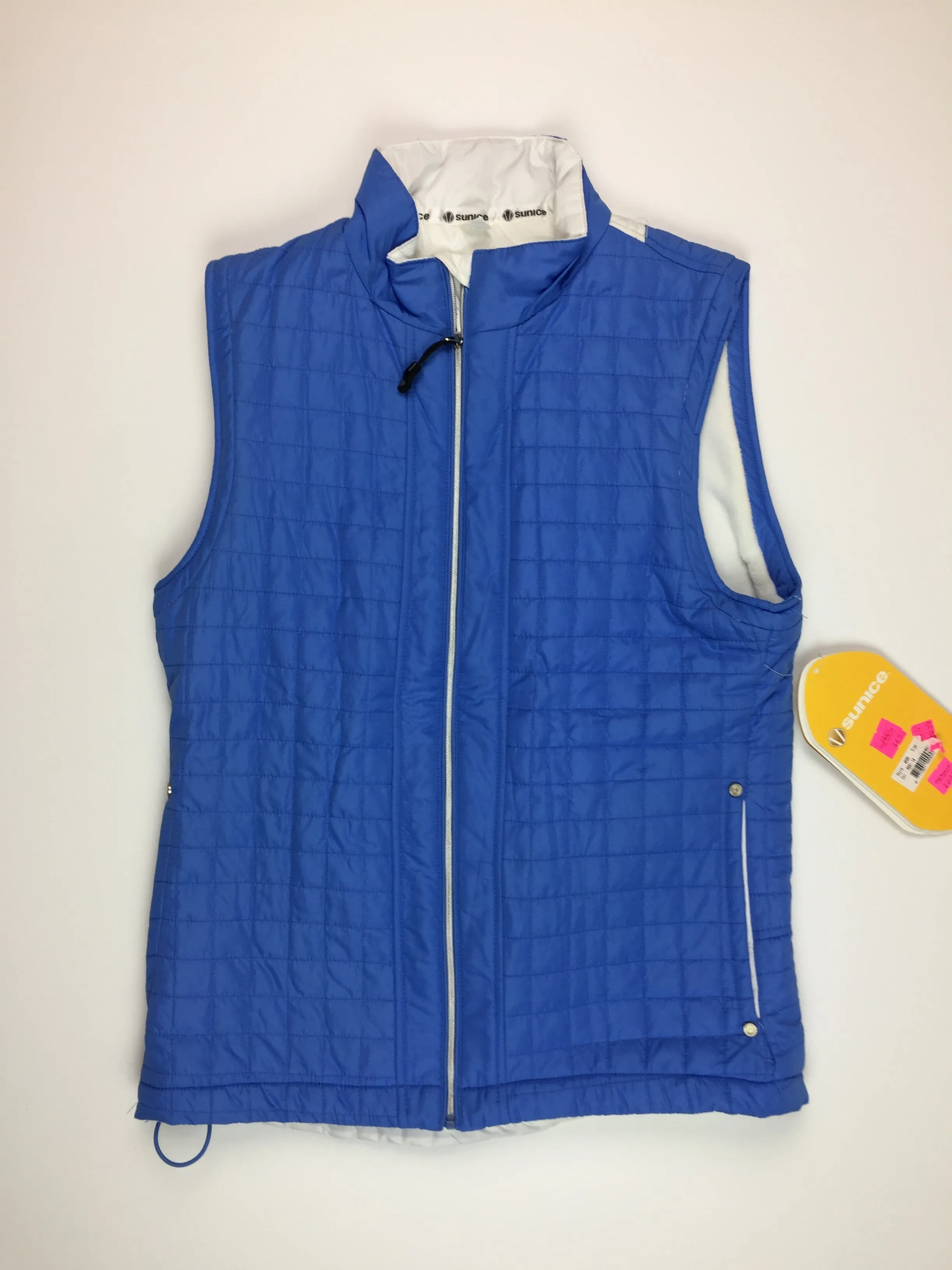 Sunice Quilted Vest - Medium Blue and White
