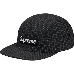 Supreme Reflective Ripstop Camp Cap- Black