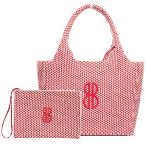 Sutton City Tote - Red Diamond Monogram - Large