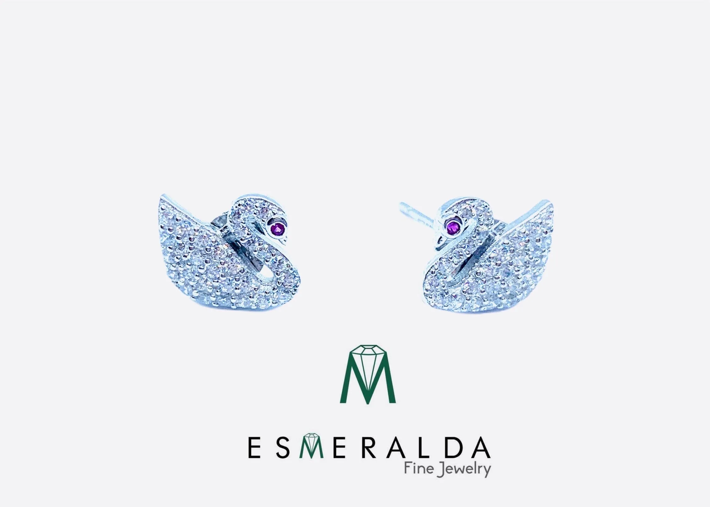 Swan Design Earrings