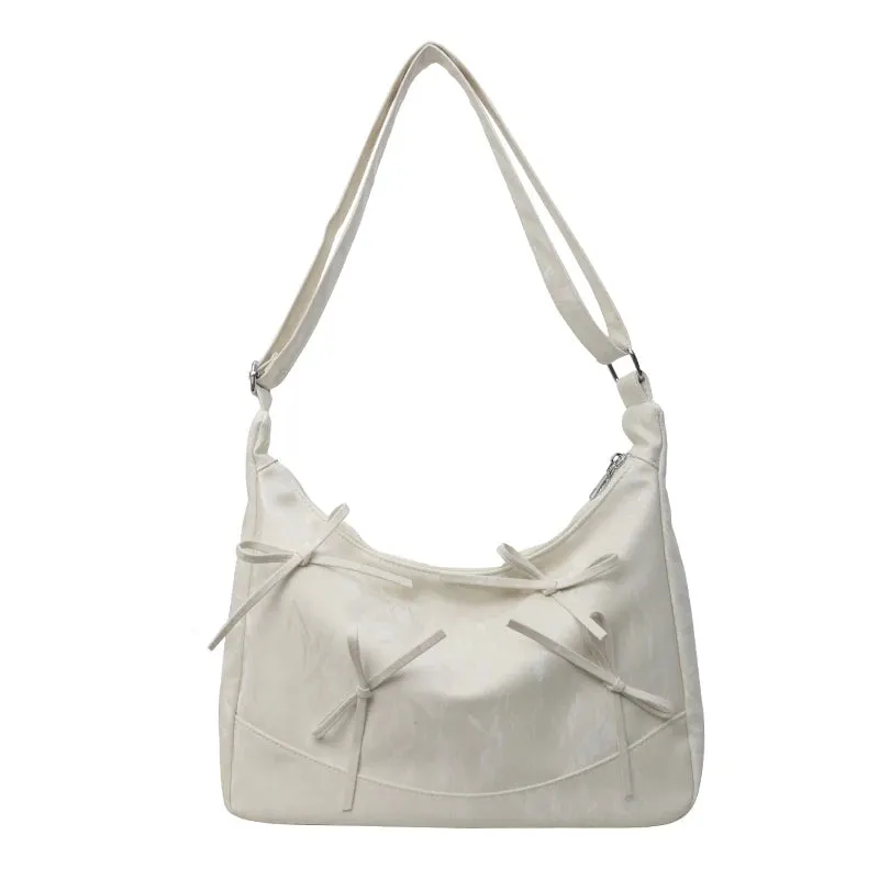 Sweet Bow Design Crossbody Bags for Women 2024 Y2K Luxury Designer Korean Fashion Handbags and Purses Females Shoulder Bag