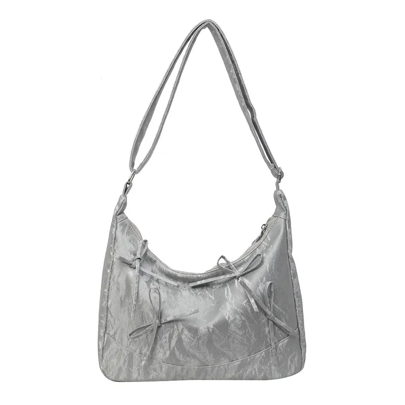 Sweet Bow Design Crossbody Bags for Women 2024 Y2K Luxury Designer Korean Fashion Handbags and Purses Females Shoulder Bag