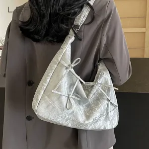 Sweet Bow Design Crossbody Bags for Women 2024 Y2K Luxury Designer Korean Fashion Handbags and Purses Females Shoulder Bag