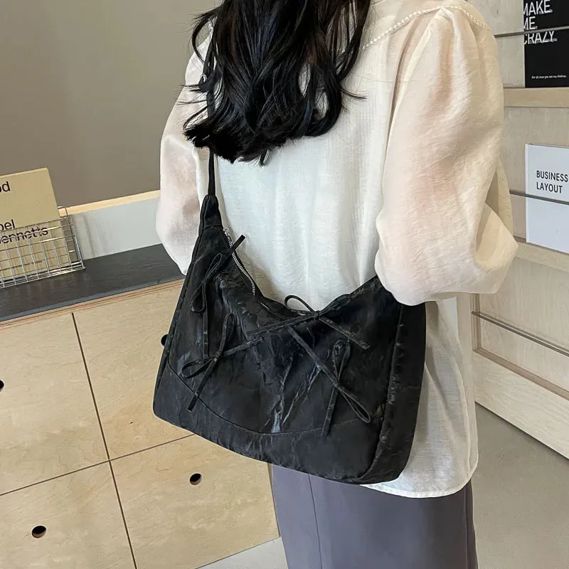 Sweet Bow Design Crossbody Bags for Women 2024 Y2K Luxury Designer Korean Fashion Handbags and Purses Females Shoulder Bag