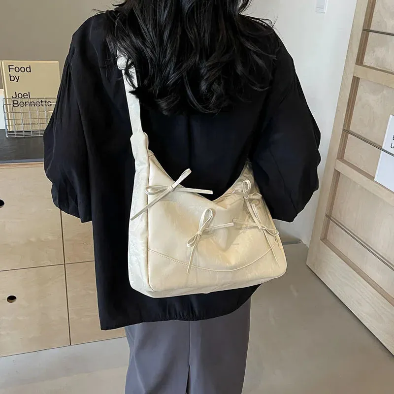 Sweet Bow Design Crossbody Bags for Women 2024 Y2K Luxury Designer Korean Fashion Handbags and Purses Females Shoulder Bag