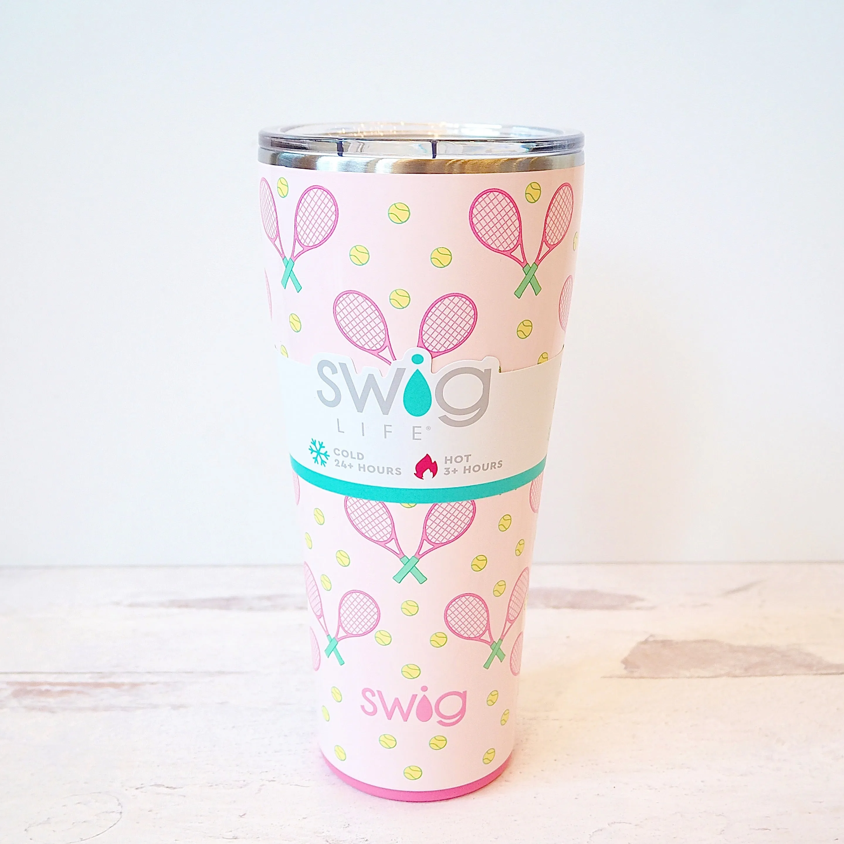 Swig Life Tennis Pink 22oz Insulated Tumblers