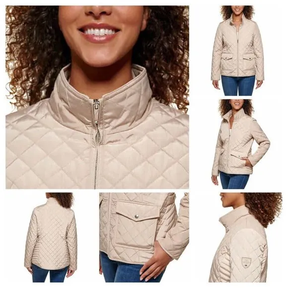 Tan Nwt Tommy Hilfiger Ladies' Quilted Jacket