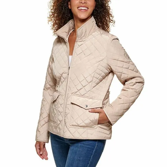 Tan Nwt Tommy Hilfiger Ladies' Quilted Jacket