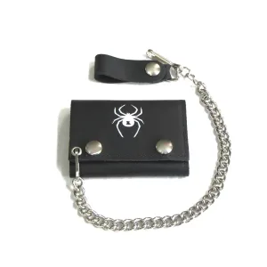 TC304-225  Tri-Fold Wallet w/ Chain- Spider