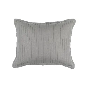 Tessa Quilted Standard Pillow Lt. Grey Linen 20X26 (Insert Included)