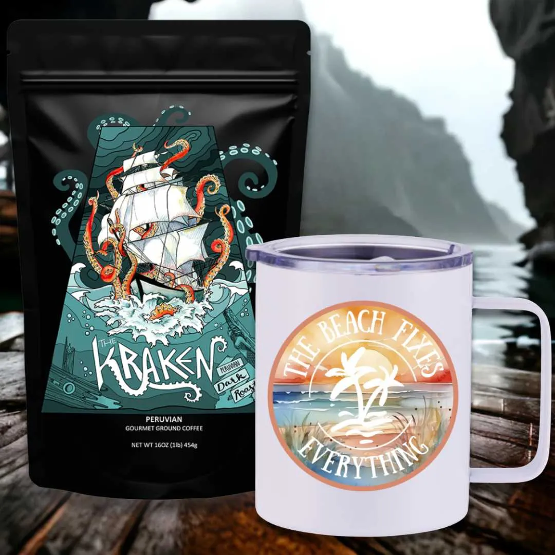 The Kraken Peruvian Dark Roast Travel Coffee Bundle
