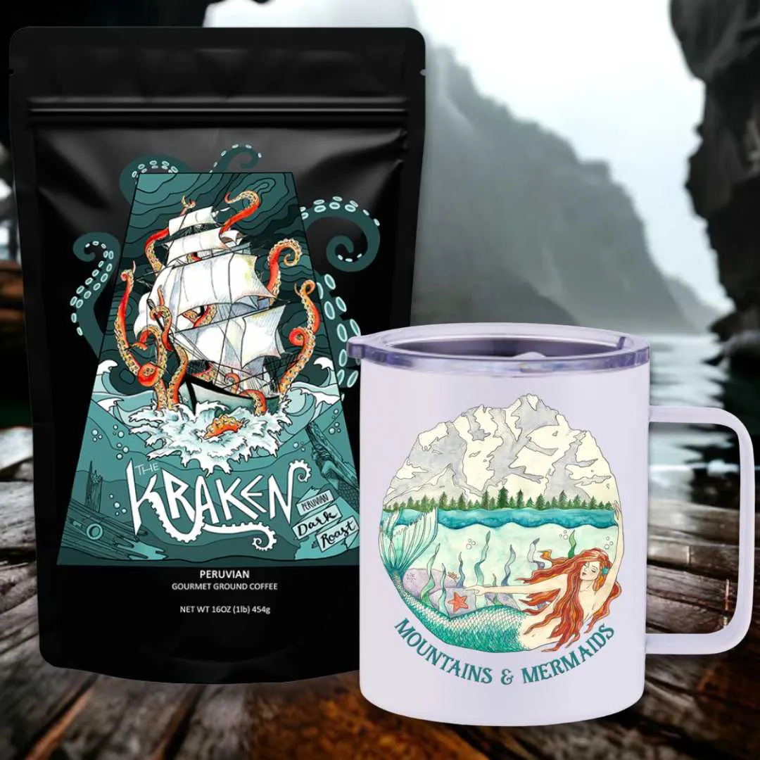 The Kraken Peruvian Dark Roast Travel Coffee Bundle