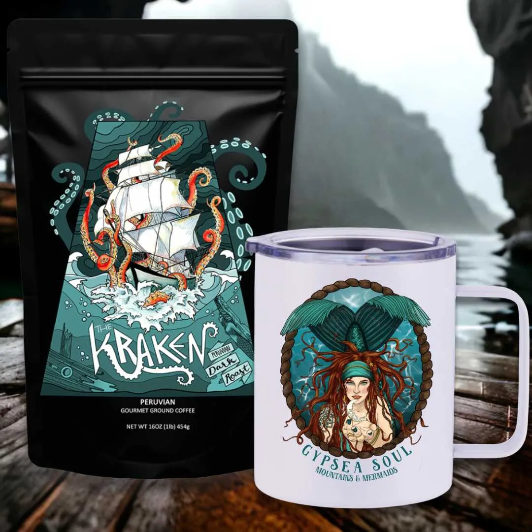 The Kraken Peruvian Dark Roast Travel Coffee Bundle