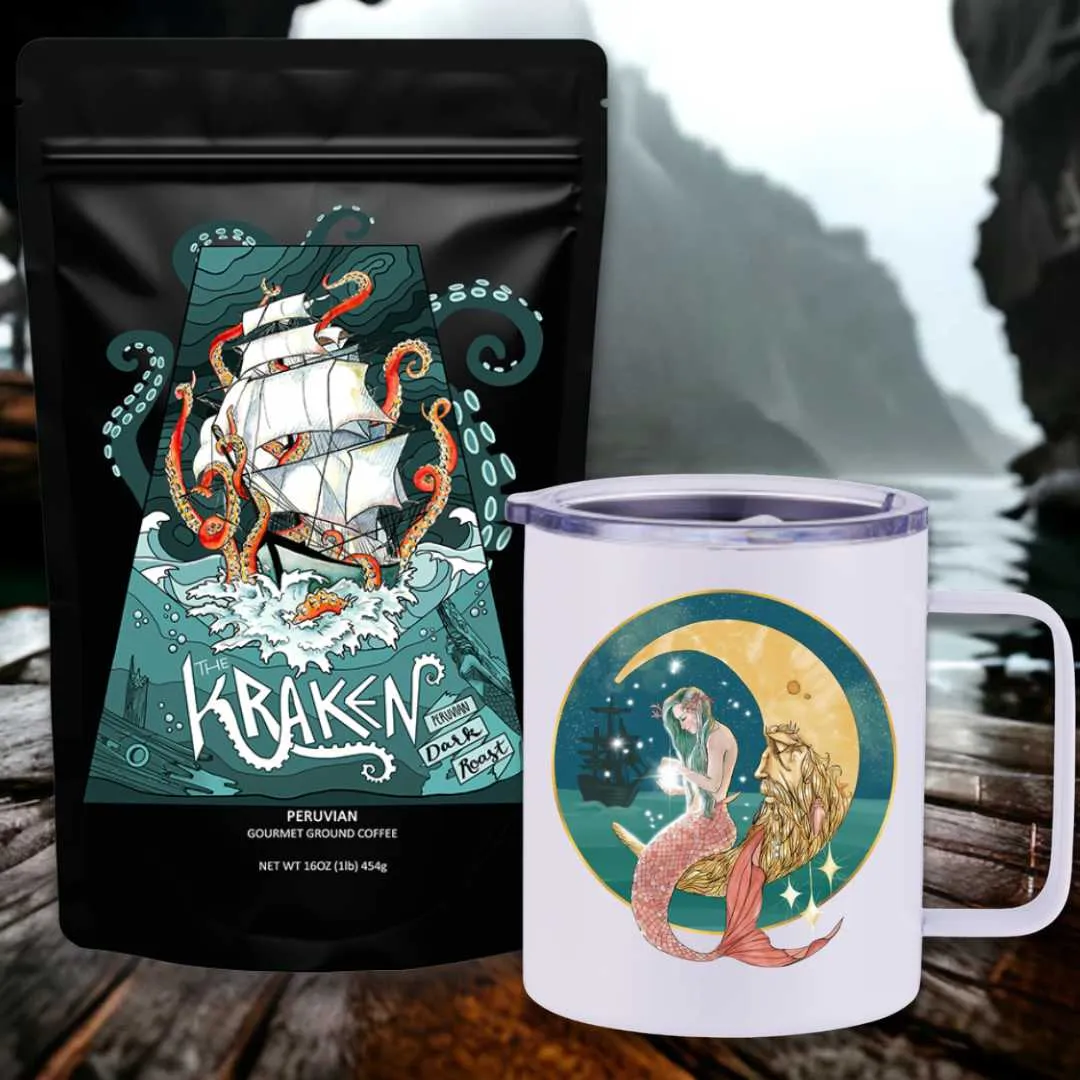 The Kraken Peruvian Dark Roast Travel Coffee Bundle