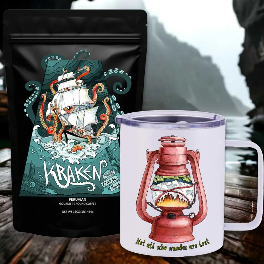 The Kraken Peruvian Dark Roast Travel Coffee Bundle
