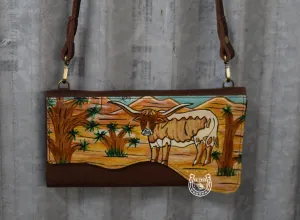 The Longhorn Prairie Clutch Wallet Purse