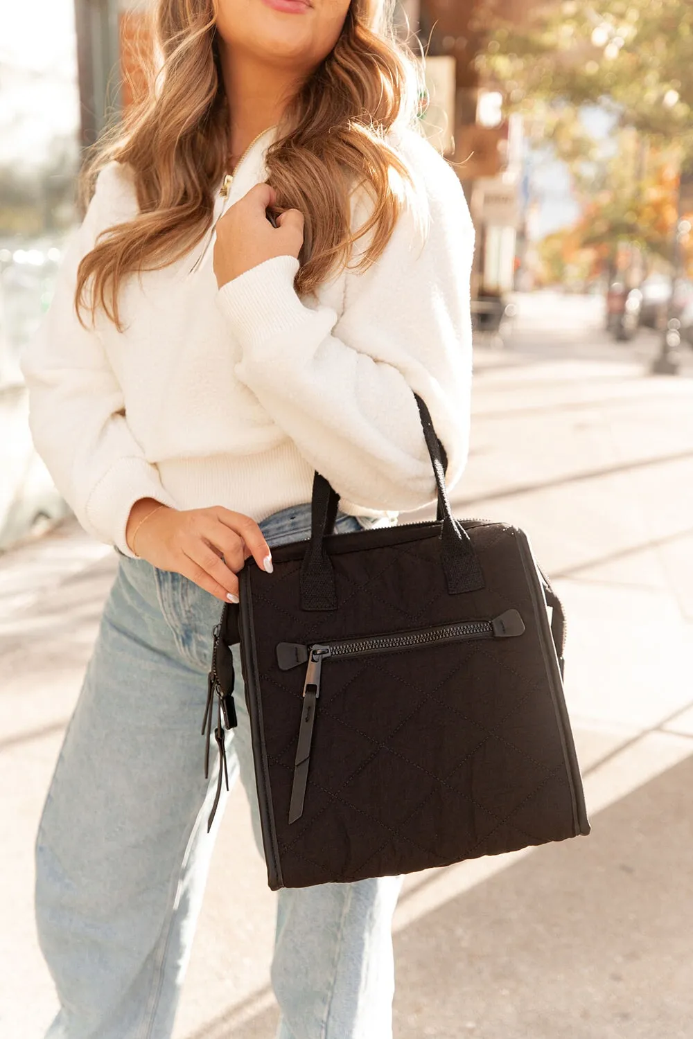 the LUNCH BAG quilted black